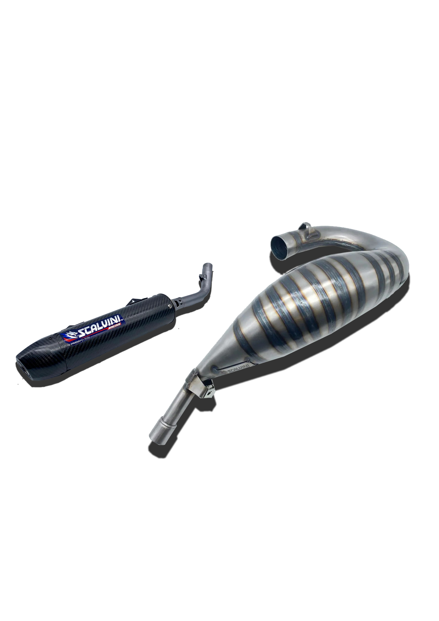KIT SILENZIATORE FULL CARBON E SCARICO SCALVINI FACTORY SPAZZOLATA PER TM SMR 125 (15-19)